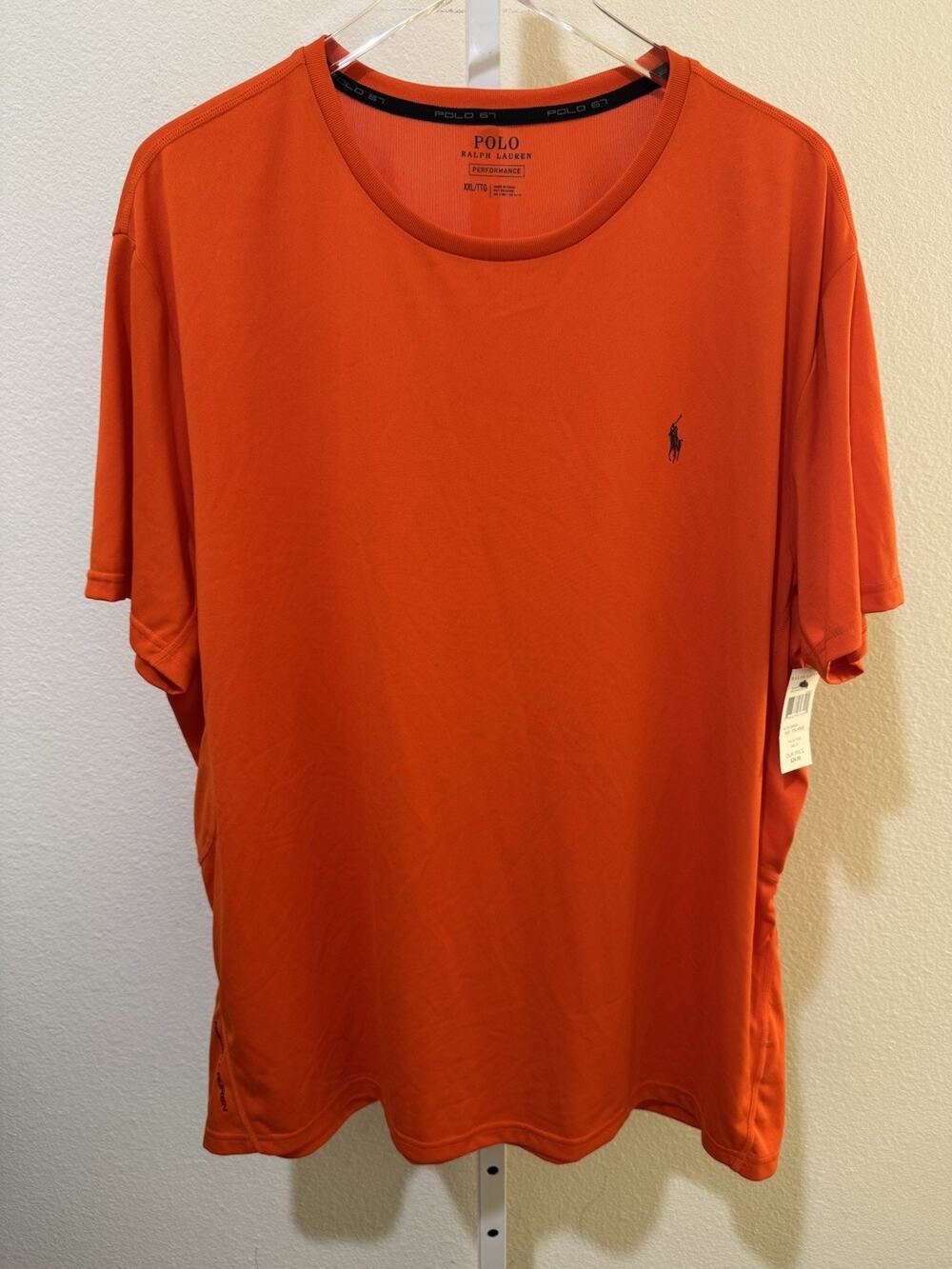 Polo Ralph Lauren 67 Performance Shirt Mens XXL Orange Tee Mens Short Sleeve NWT